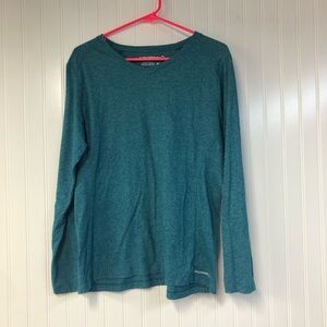 Wolverine Womens Teal Long Sleeve Shirt XL Thermal VNeck